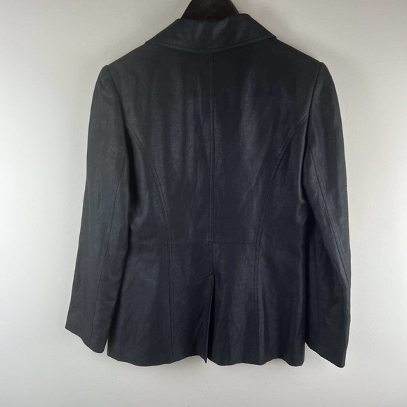 Vtg Cache Blazer S Oversized Linen Blend One Button Jacket - Picture 7 of 8